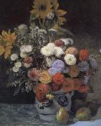 Pierre Renoir Mixed Flowers in an Earthenware Pot oil